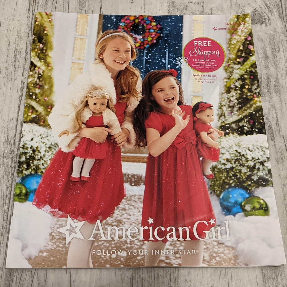 American Girl September 2013 Catalog Magazine featuring Red Holiday Dresses
